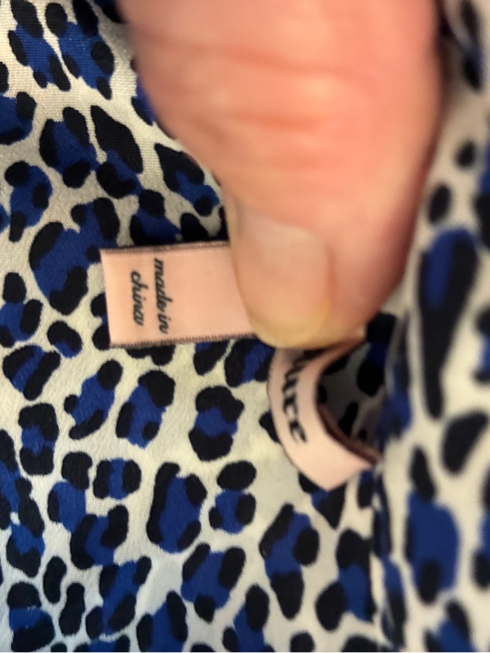 Juicy Couture Blue and White Cheetah Printed Button-Down Shirt - Picture 4 of 7